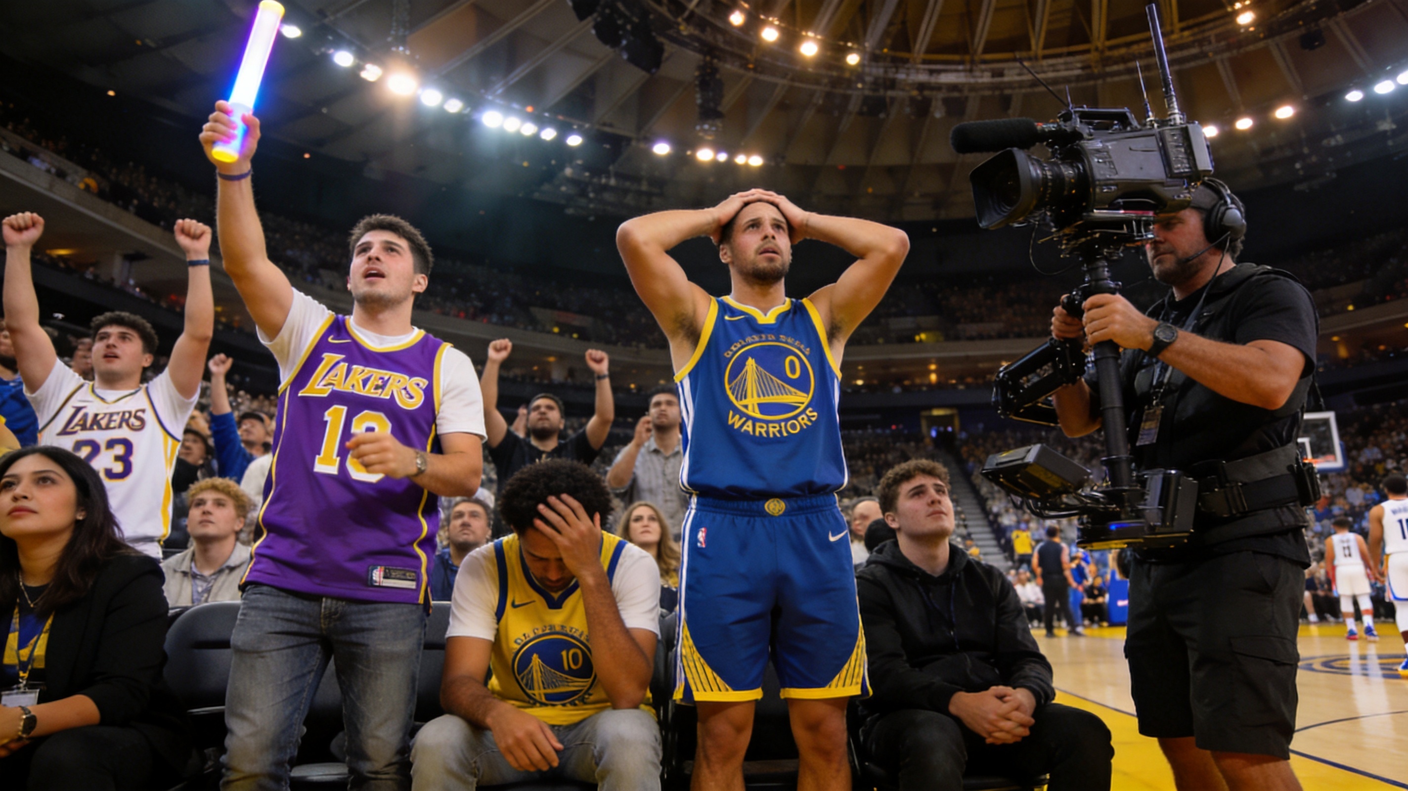 NBA湖人勇士焦点战战报配图